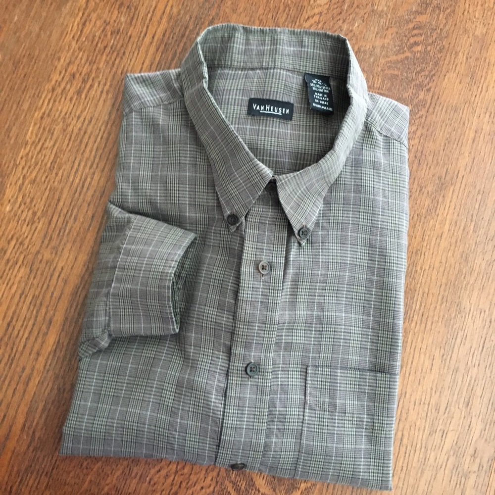 🔴 Van Heusen | Plaid Casual Dress Shirt - Picture 3 of 8
